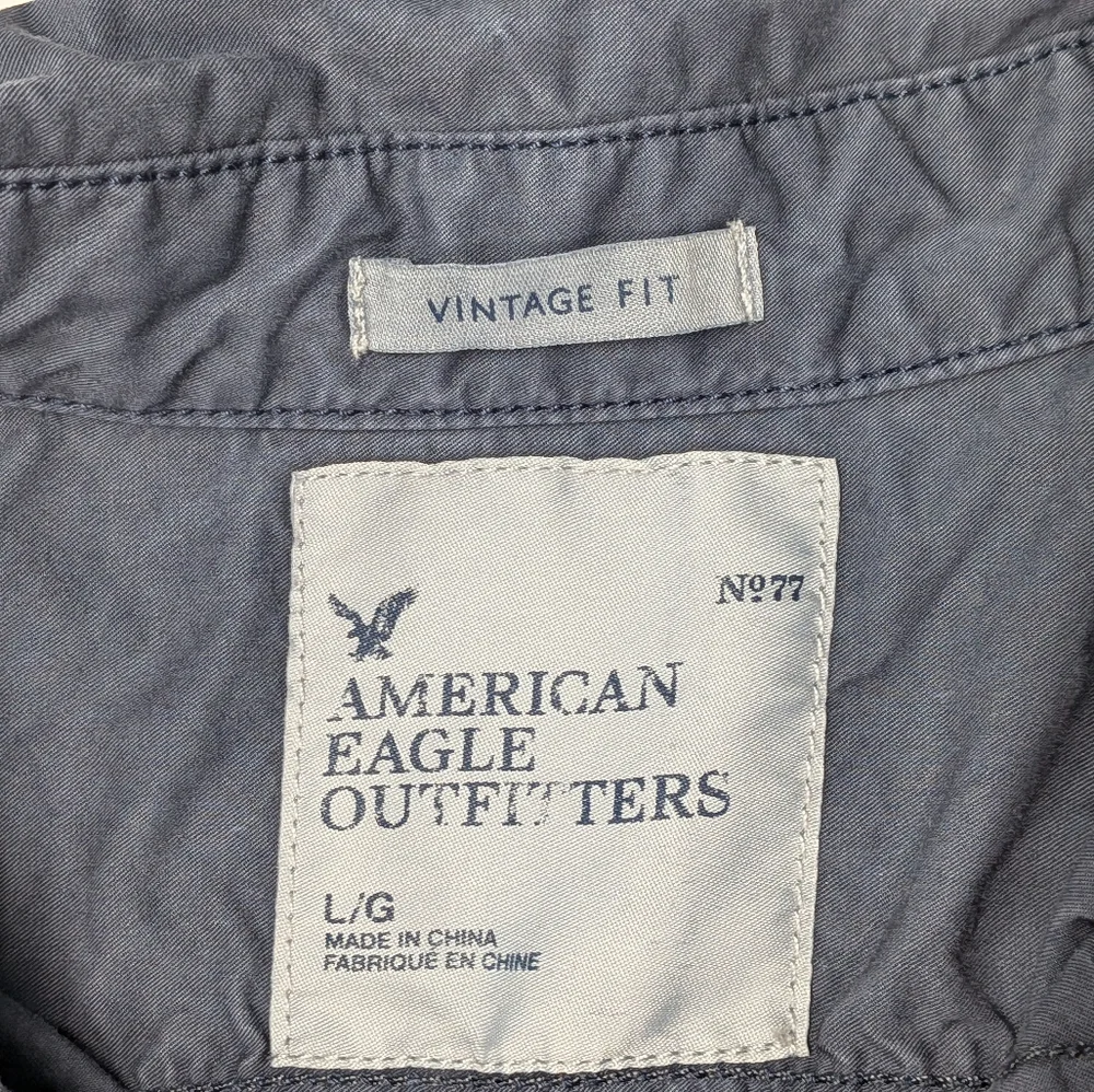American Eagle Men's Vintage Fit Button Up - Picture 3 of 12